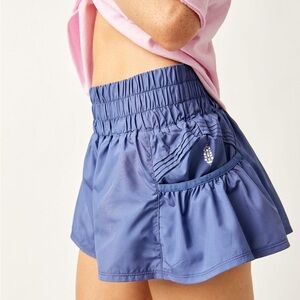 Free People Movement Get Your Flirt On Shorts in Summer Blueberry Size Medium